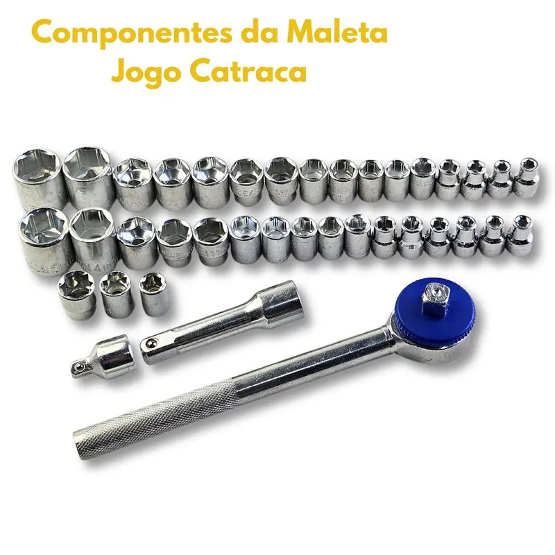 Kit de Ferramentas Completo com Jogo de Chaves Catraca - imagem 4