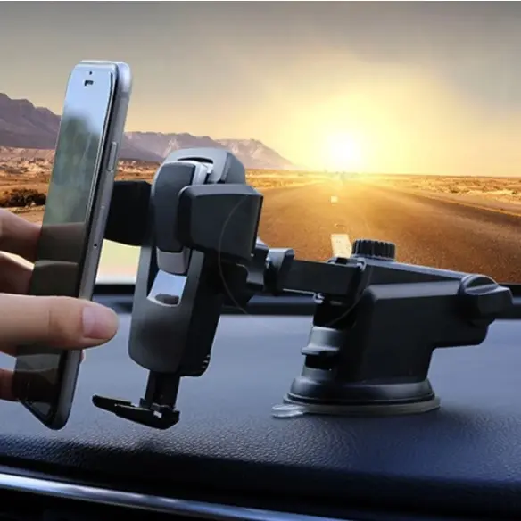 Suporte Celular Gps Carro Veicular - Trava Automática Ajustável