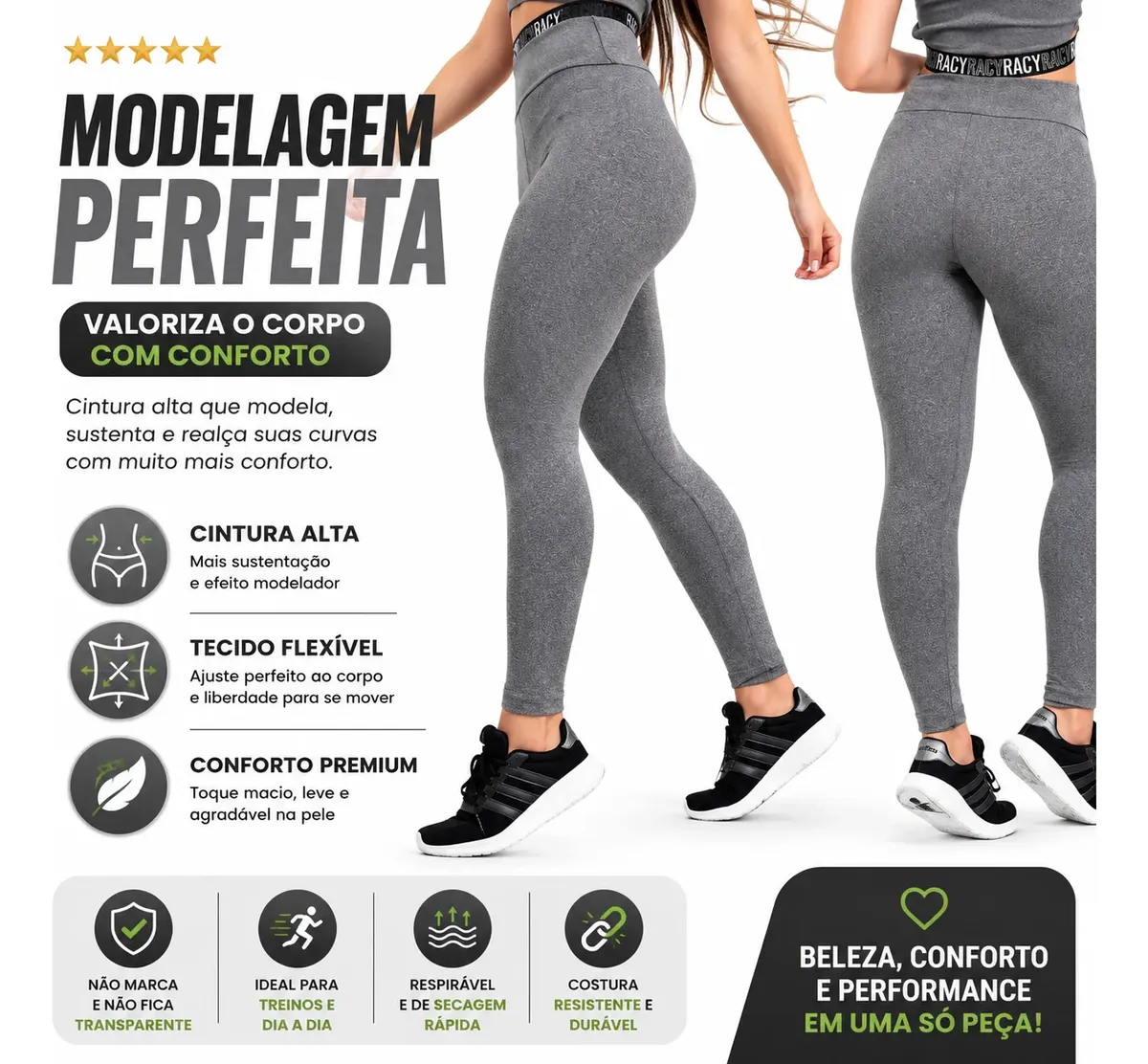 Kit 3 Calças Legging Legg Grossa Zero Transparência Promoção - imagem 4