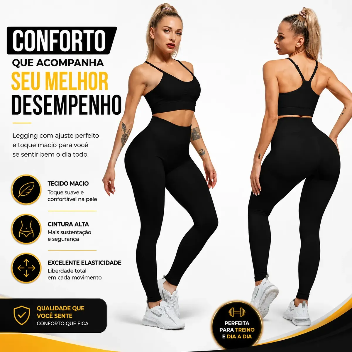 Kit 3 Calças Legging Legg Grossa Zero Transparência Promoção - imagem 2