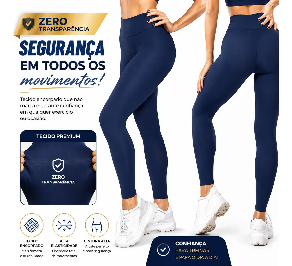 Kit 3 Calças Legging Legg Grossa Zero Transparência Promoção - imagem 3