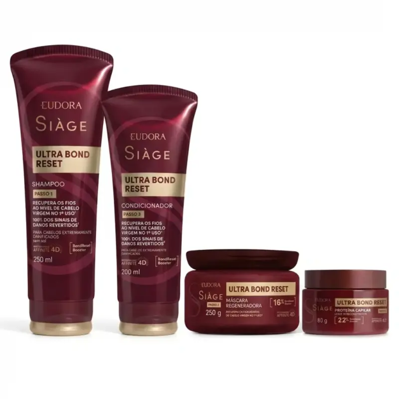 LANÇAMENTO EUDORA SIÀGE ULTRA BOND RESET KIT COMPLETO (4 ITENS)